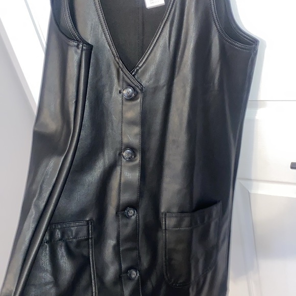 NWT American Eagle vegan leather jumper, size L Tall, - Picture 2 of 5